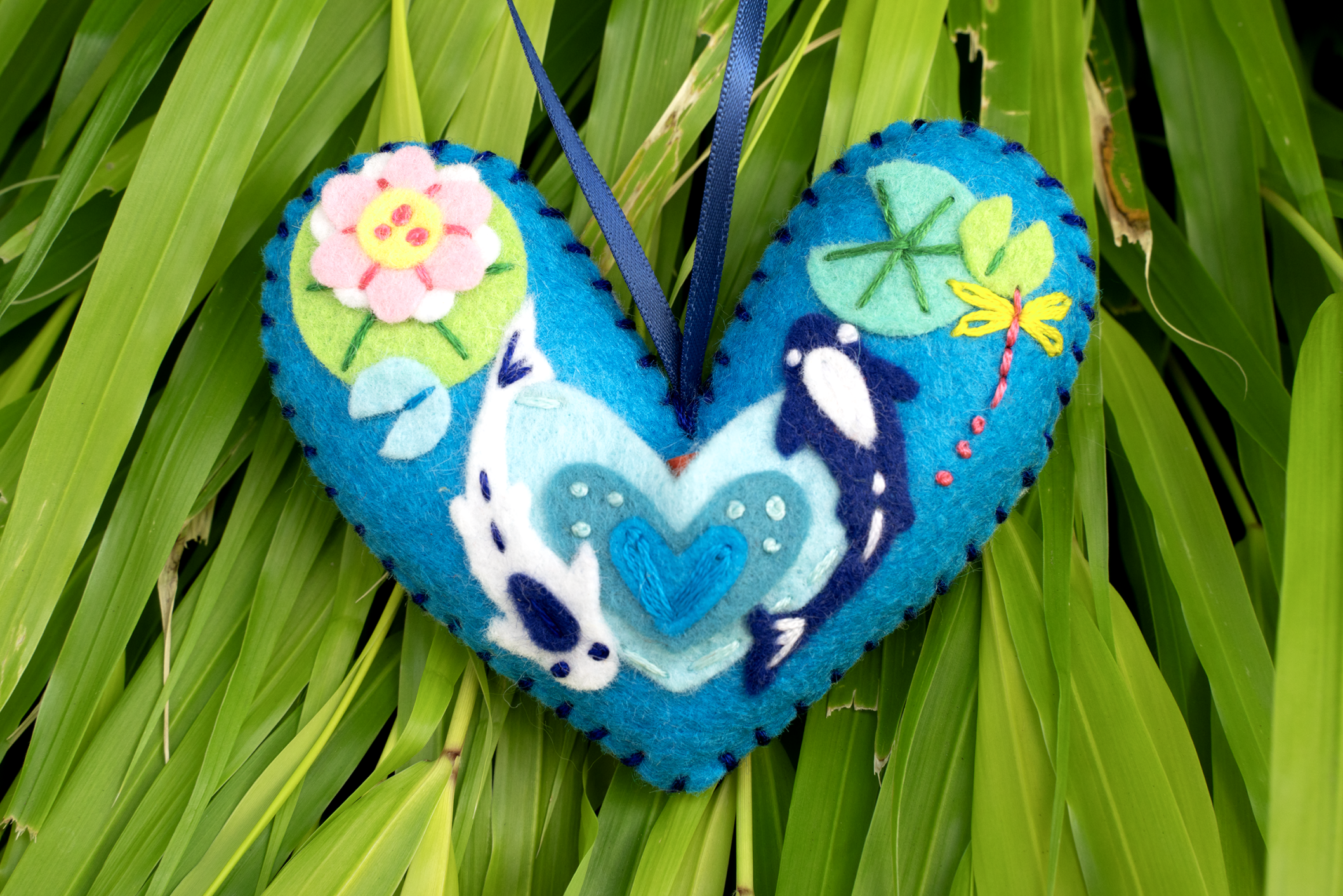 Blue Koi and Lotus
