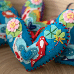 Red Koi and Lotus in Bowl