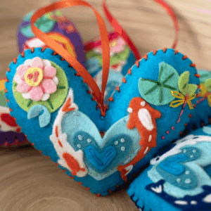 Orange Koi and Lotus